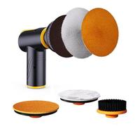 Car Buffer Polisher - Cordless 6 Inch Portable Waxing Machine with Batteries, 2 Variable Speeds & 5 Extra Attachments for Detailing and Scratch Removal