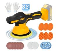 Car Buffer Polisher Cordless for De-walt 20V Buffer Polisher 6 Inch Gear Digit Display with 8 Variable Speed Up to 5000RPM Power Polisher for Car Polishing/Waxing(Tool only)