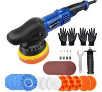 Car Buffer Polisher Machine, 920W Electric DA Car Polisher, 6 Variable Speed Dual Action Orbital Polisher Buffer Sander 2800-5800 RPM with 13pcs 5-Inch Polishing Pads & 12 Sandpapers for Car Waxing
