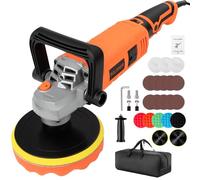 Car Buffer Polisher Polishing Machine 1200W 7/6 Inch Rotary Buffer Polisher Waxer, Car Buffers Polishers with 7 Variable Speeds, Random Buffer Polisher kit for Car Polishing Boat Waxing