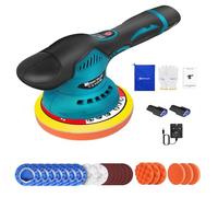 Car Buffer Polisher with 2800-5500 RPM Cordless Dual Action Polishing Machine 12mm Orbit, MAX.Disc Diameter 125mm-150mm, Cordless Car Polishers Car Polishing, Family Cleaning