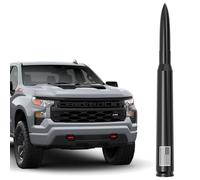 Car Bullet Antenna American Flag, Truck Short Antenna Replacement - Anti Theft Design, Carwash Safe for GM Chevy Silverado GMC Sierra 1500 2500 3500 HD Avalanche Denali Accessories, Black