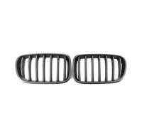 Car Bumper Center Front Grill For BMW For X3 For F25 2010-2013 All Black Single Line Style Front Bumper Grilles Silver Diamonds Racing Double Slat Grills(Single-Matte Black)