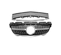 Car Bumper Center Front Grill For SLK Class For R172 For SLK250 For SLK350 2012 2013 2014 2015 2016 Diamond Radiator Style Front Bumper Grille Grill Mesh Hood(Silver)