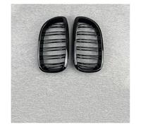 Car Bumper Center Grill For BMW For E46 2/4 Door 3 Series 2002-2005 318i 320i 325i 330i Grille Glossy Black Front Kidney Double Slat Grill Tuning(2 Door Gloss Black)