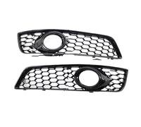 Car Bumper Fog Light Grille For A3 8P 2009-2013 Front Bumper Fog Light Grille 1Pair Honeycomb Mesh Lamp Cover Glossy