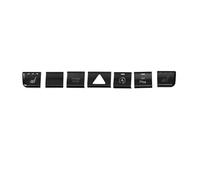 Car Button Cover Sticker Compatible with Benz for GLA X156 CLA C117 A B Class W176 W246 Car Interior Console Air Conditioner Function Buttons Trim Sticker(1)