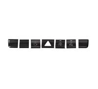 Car Button Cover Sticker Compatible with Benz for GLA X156 CLA C117 A B Class W176 W246 Car Interior Console Air Conditioner Function Buttons Trim Sticker(3)