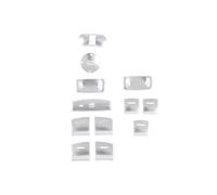 Car Button Cover Sticker Compatible with Civic 11th 2022 12 Pcs Car Interior Accessories Window Glass Lift Button Repair Decal Sticker(Silver)