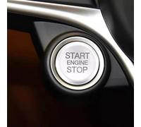 Car Button Cover Trim Compatible With Alfa For Romeo For Giulia For Stelvio 2017-2020 Car Engine Start Stop Switch Ignition Push Button Cover Trim(Silver)