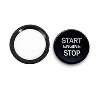 Car Button Cover Trim Compatible With For A4 A6 A3 A5 Q3 Q5 Q7 Car Ignition Key Ring Cover Engine Start Stop Sticker Decorative Switch Button Trim(Black)