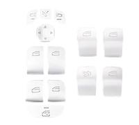 Car Button Decals Compatible with Benz for A B GLB Class 180 200 2020 Car's Interior with Glass Switch Window Lift Button Sticker Knob Decal