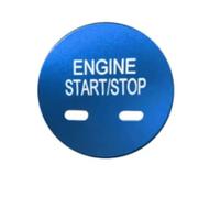 Car Button Decals Compatible with Chevrolet for Holden for Equinox for Cruze Vehicle Interior Stickers Buttons Car Start Stop Button Ring Cover Trim Sticker(Cover-Blue)