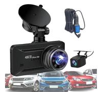 Car Camera Front and Rear | 4k Night Vision Driving Wireless Recorder,170 Degree Wide Angle Vehicle Camera - for Vehicle Truck Parking Recording Security Road Trip