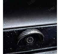 Car Camera Rain Cover for Alpine A290 2024-2026 | 2 Pcs Backup Camera Visor Shield Carbon Fiber Texture Soft PVC