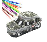 Car Camouflage Bag Shape Pencil Case Vehicle Bag Camouflage Bag Novelty Stationery Container for Colour Star School Item Compact Solutions Creative Organiser Children Fun Writing Tools, gray, see
