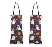 Car Can Trash Bag Trash Bags for Car Garbage Bags for Cars Pack of 2 Carbage Can Car Garbage Halloween Spooky Night with Full Moon