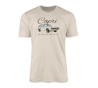 Car Capri The Proffessionals T-Shirt Top Tee - Mustang Coupe-SUV Cult Classic Stylish Vintage Collectors Enthusiast Iconic Automotive Extended Range Sport Car Show Gift Present (Medium, Natural)