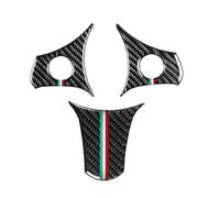 Car Carbon Fiber Steering Wheel Panel Trim Sticker For Alfa For Romeo 159 2005-2024 Interior Decorative Stickers Accessories Interior Styling(Color 2)