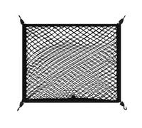 Car Cargo Net for VW Santana 2002-2020, Adjustable Elastic Polyester Boot Net Storage Organizer with Hooks Mesh Pocket Fixed Net Accessories, B/Double-layer flat net-A/60x40