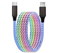Car Carplay Cable for iPhone 15 16 Pro Max/Plus, 5ft RGB Light Up USB A to Type C Charger Cable LED Colorful Gradual USB C Fast Charging Cord for iPhone, iPad Pro/Air/Mini, Samsung, HTC, LG More