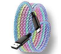 Car Carplay Cable for iPhone 16 15 Pro Max Plus, 3.3ft RGB Light Up USB A to Type C Carplay Charger Cable, LED Colorful Gradual USB C Fast Charging Cord for iPhone, iPad Pro/Air/Mini, Samsung More