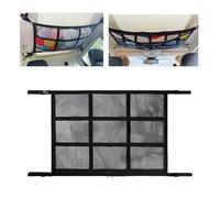 Car Ceiling Cargo Net Pocket, 80 x 53 cm Nylon Double Storage Nets for Campervans, Foldable Car Ceiling Cargo Net Pocket for SUVs, Jeeps, Vans, Trucks, Campervans, Motorhomes