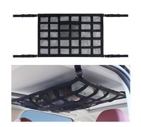 Car Ceiling Cargo Net Pocket, for VW T6 T6.1 Transporter 2015-2024 2025 Mesh Roof Organizer Large Capacity Storage Nets Adjustable Double-Layer,B 90 * 65cm