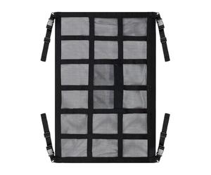 Car Ceiling Cargo Net Pocket - Roof Storage, Double Layer Adjustable Buckles Mesh Organizer | Universal Auto Travel Holder For Road Trip Camping Essentiåls Car SUV Van Travel Gear Storage