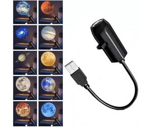 Car Ceiling Lights, Adjustable Rotating USB Planet Projection Night Lamp, Portable 10 with Ambient Light Slices, Planet Roma