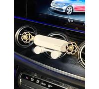 Car Cellphone Holder Camellia Stocking Stuffers Elegant Flower Air Vent Phone Holder Vehicle Phone Mount Clip Cell Phone Mount Cradle Decor for Smartphone Nice Gift (Black Camellia (White))