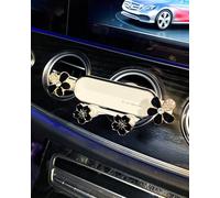 Car Cellphone Holder Camellia Stocking Stuffers Elegant Flower Air Vent Phone Holder Vehicle Phone Mount Clip Cell Phone Mount Cradle Decor for Smartphone Nice Gift (Black Flower (White))