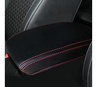 Car Center Armrest Arm Rest Box Case Cover Cushion Pad For Skoda For 2007-2019 Gearshift Cover(07-14 Black Red line)