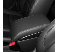 Car Center Console Armrest Box Cover Trim Center Armrest Leather Cover For VW For Touran 2006 2007-2012 Gearshift Cover(Titanium-line)