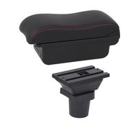 car center console Armrest Box for Toyota for Yaris Vitz 5dr for Hatchback 2005-2011 Car Central Storage USB Arm Rest Accessories(C2 Red Line)