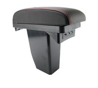 Car Center Console Armrest Car Lined With The Center Console Storage Box For Peugeot 2008(Red thread)
