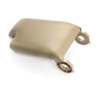 Car Center Console Armrest Cover For BMW 3 Series E46 1998-2006 Genuine Leather Storage Box Lid Cap Interior Accessories(Beige)