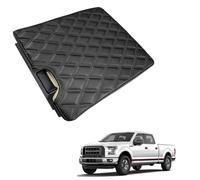Car Center Console Armrest Cover Replacement for Ford F-150 2015-2020, Leather Lid Pad Cushion for Armrest Box Protector Interior,Black-Black Line