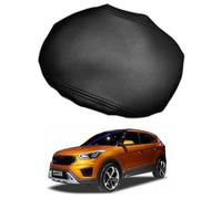 Car Center Console Armrest Cover Replacement for Hyundai ix25 2015-2019, Leather Lid Pad Cushion for Armrest Box Protector Interior,Black-Black Line