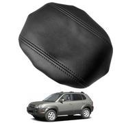 Car Center Console Armrest Cover Replacement for Hyundai Tucson 2006-2013, Leather Lid Pad Cushion for Armrest Box Protector Interior,Black-Black Line