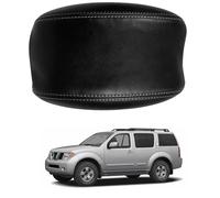 Car Center Console Armrest Cover Replacement for Nissan Pathfinder 2005-2012, Leather Lid Pad Cushion for Armrest Box Protector Interior,Black-White Line