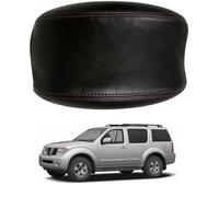 Car Center Console Armrest Cover Replacement for Nissan Pathfinder 2005-2012, Leather Lid Pad Cushion for Armrest Box Protector Interior,Black-Red Line