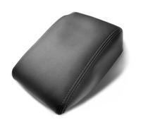 Car Center Console Armrest Cover Replacement for Volkswagen Touran 2004-2015, Leather Lid Pad Cushion for Armrest Box Protector Interior,Black-Black Line