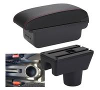 Car Center Console Armrest For Attrage For Mirage For Space Star For Dodge For Attitude Center Console Organizer Armrests Storage Box(04-b1 Black Red 3usb)