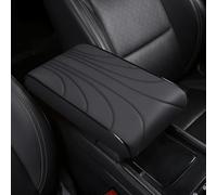 Car Center Console Armrest Pad For Volvo XC-60 (XC60) 2017-2024, Leather Arm Rest Box Heighten Cushion Protector Cover Waterproof Interior Accessories,A/Black-31 * 20 * 5cm