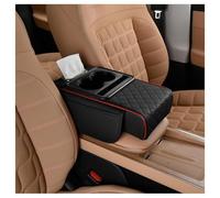 Car Center Console Armrest Pillow for Audi Q2 Q3 Q4 Q7 TT TTS TT-RS e-tron GT,PU Leather Car Armrest Cushion with Cup Holder Memory Foam Armrest Cushion,F