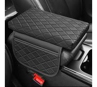 Car Center Console Cover For Audi Q2 2016-2024, Armrest Box Protection Mat Comfortable And Non-Slip Elbow Support Interior Accessories,A/Black-30 * 18 * 3cm