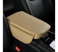 Car Center Console Cover for Ford Fiesta VI Trend Titanium 2011-06.2017, Car Armrest Cushion Waterproof Car Center Console Cover Mat Seat Box Cover Protector Accessories,C/Beige