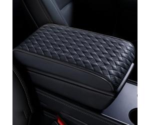 Car Center Console Cover For Ford Ranger Wildtrak 2016-2025, Leather Armrest Mat Comfort Waterproof Arm Rest Box Pad Elbow Support Interior Accessories,G/Black
