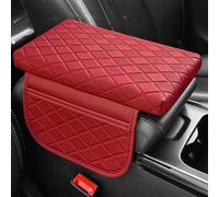 Car Center Console Cover For Jeep Compass 2. Generation 2021 2022 2023, Armrest Box Protection Mat Comfortable And Non-Slip Elbow Support Interior Accessories,C/Red-30 * 18 * 3cm